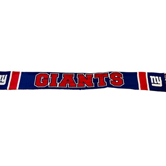 NFL New York Giants Officially Licensed Scarf Fringe 62" by 47' Brand - Picture 3 of 8